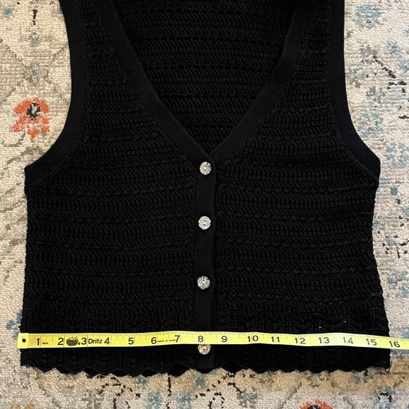 Abercrombie & Fitch Black Crochet Vest - Picture 8 of 14